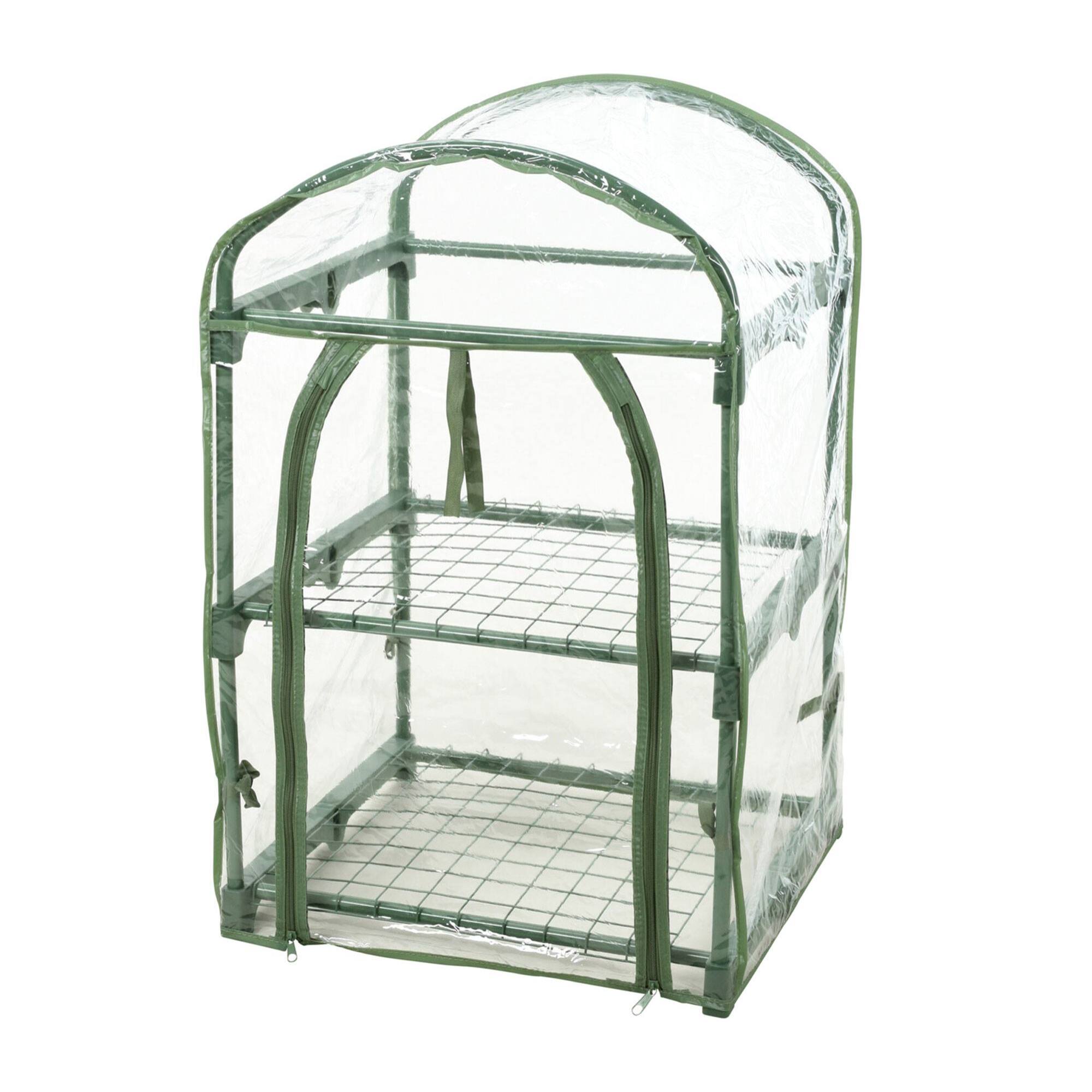 Well home invernadero de 2 niveles con marco de metal 50x45x84cm