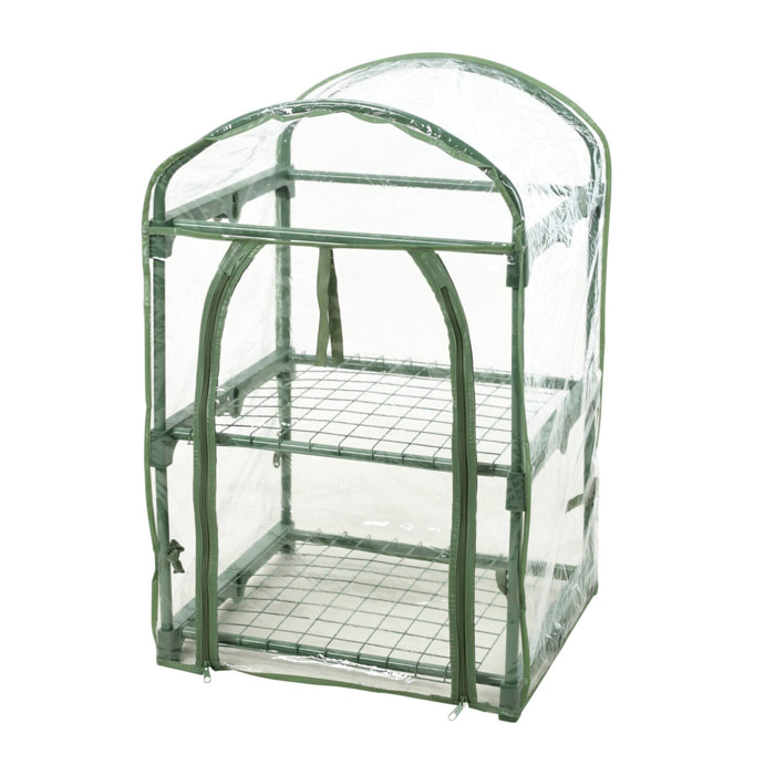 Well home invernadero de 2 niveles con marco de metal 50x45x84cm