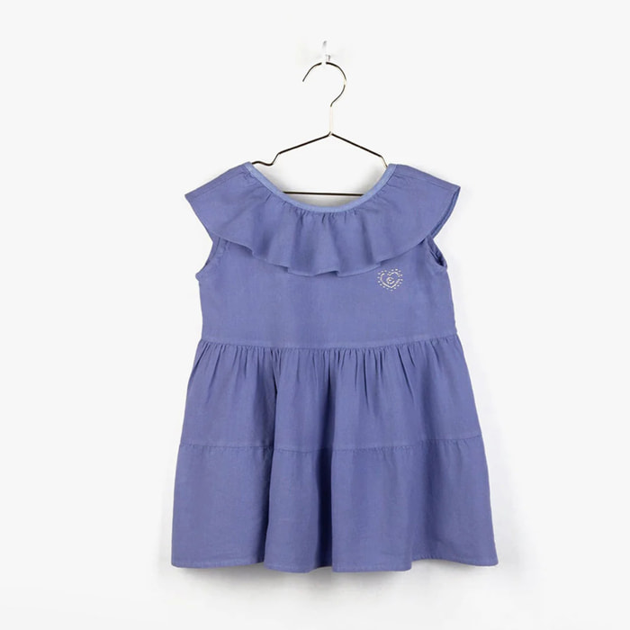 Vestido de Niña Volante Azul