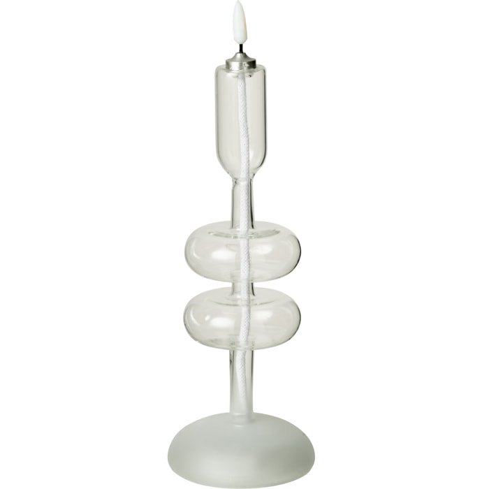 J-Line bougie - verre - transparent - lumières LED