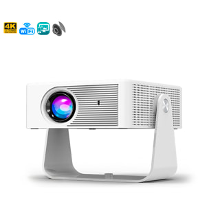 Proiettore LCD X3 supporto 4K UHD, WiFi 6, duplicazione dello schermo per iOS e Android. 30 a 100 pollici, 150 lm. Con telecomando.