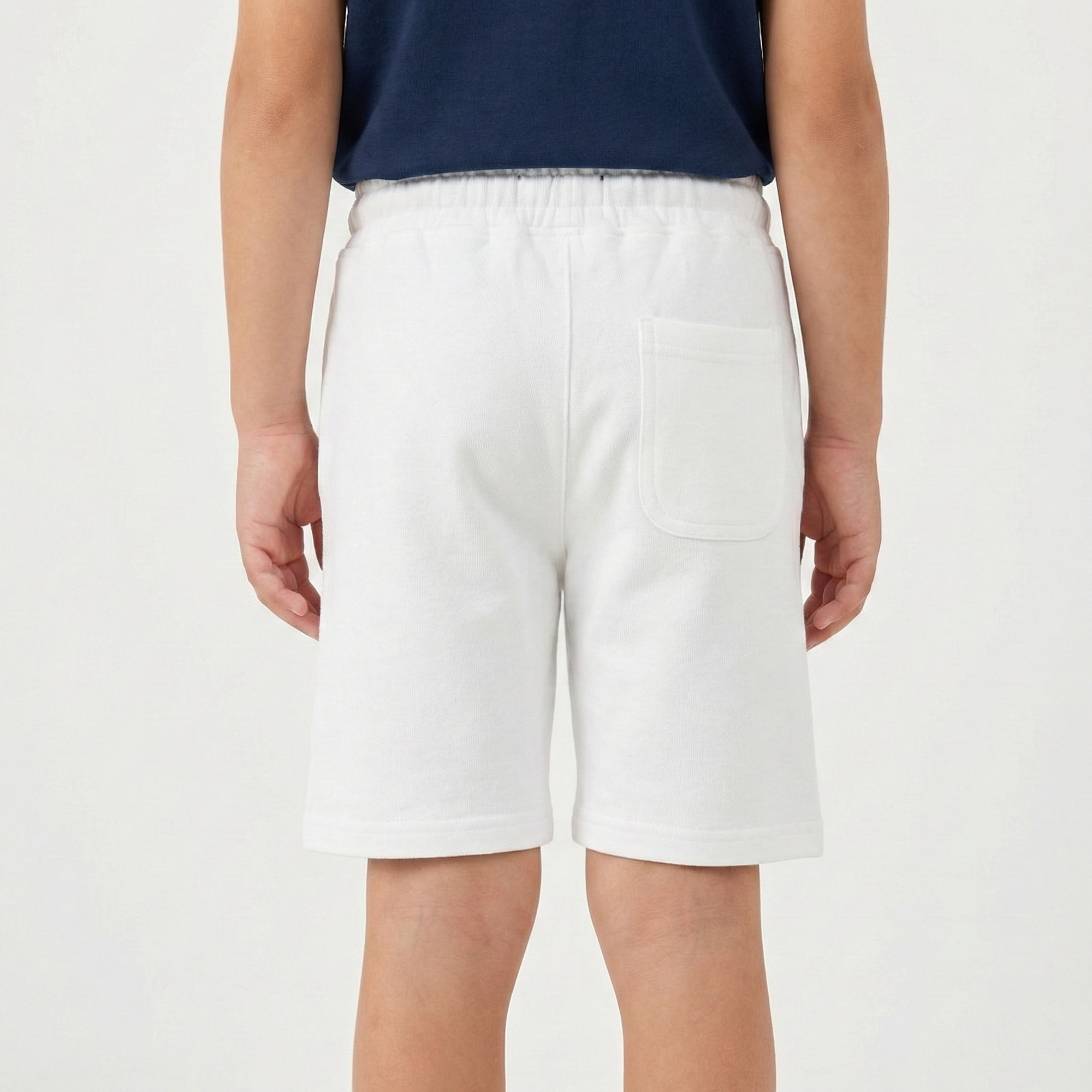 Bermuda felpa con logo stampato french terry