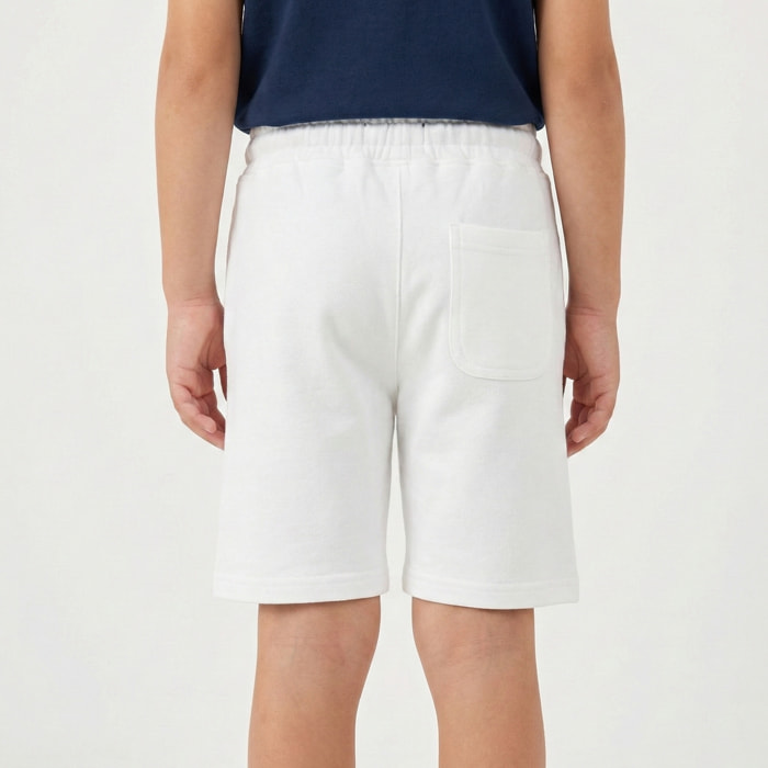 Bermuda felpa con logo stampato french terry