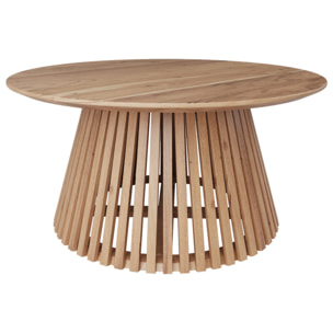 Table basse ronde en bois clair d'acacia D80 cm - Képès