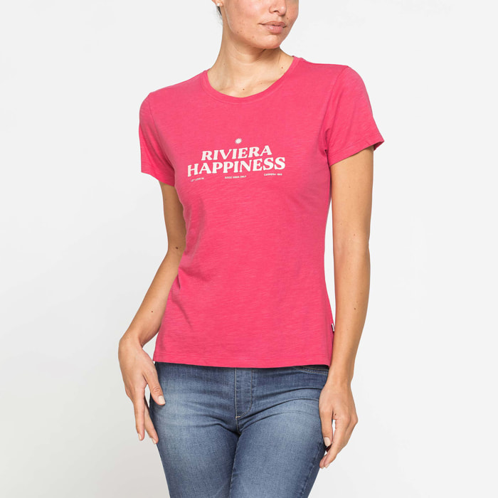T-SHIRT IN JERSEY SLUB CON STAMPA