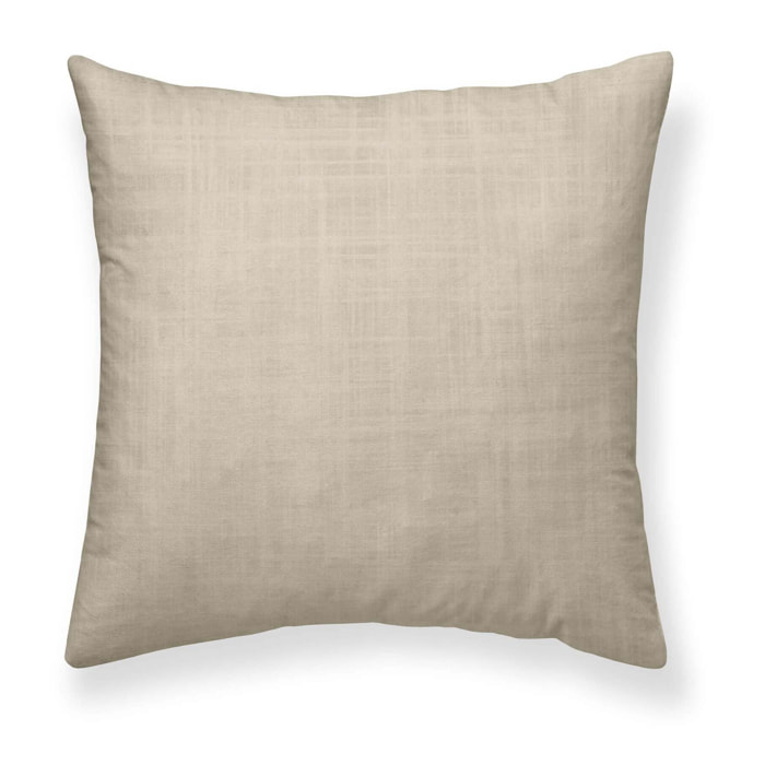 Housse de coussin 100% coton Beige 50x50 cm