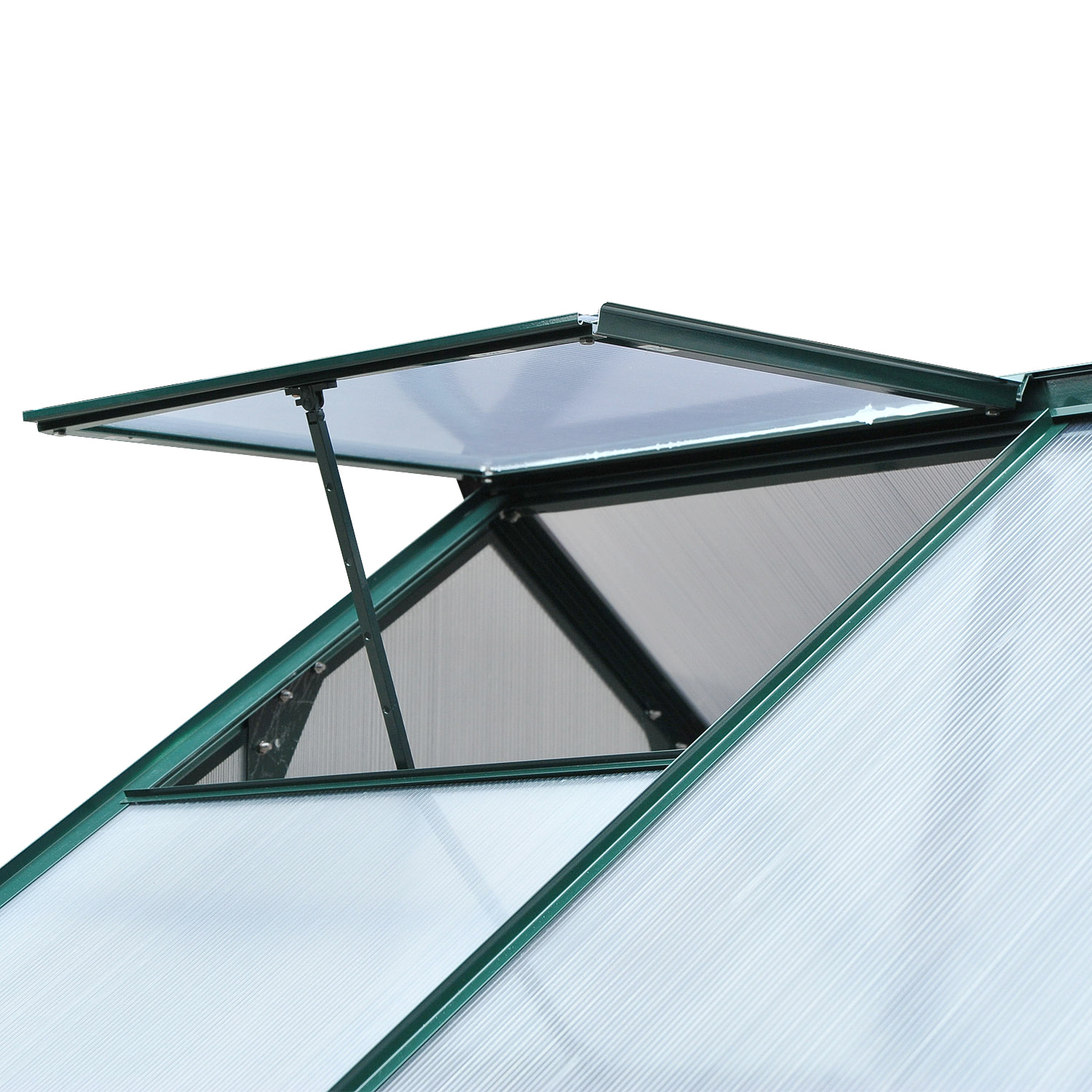 Serre de jardin polycarbonate alu. vert