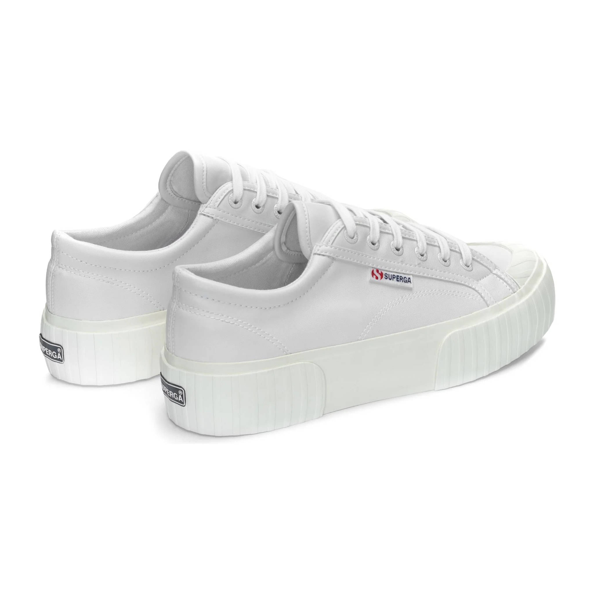 Superga - Sneakers Donna Bianco - 2631 STRIPE PLATFORM VEGAN MATERIAL