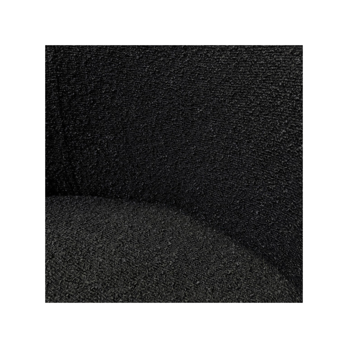 Chaise en tissu bouclette avec pieds en métal noir - SIROCCO