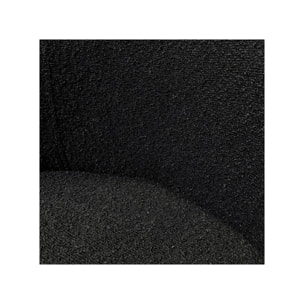 Chaise en tissu bouclette avec pieds en métal noir - SIROCCO