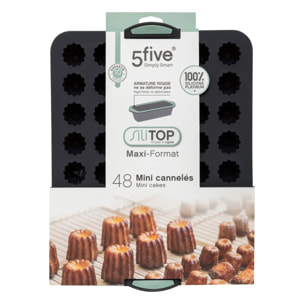 Moule 48 cannelés silicone- Noirrouge Silitop