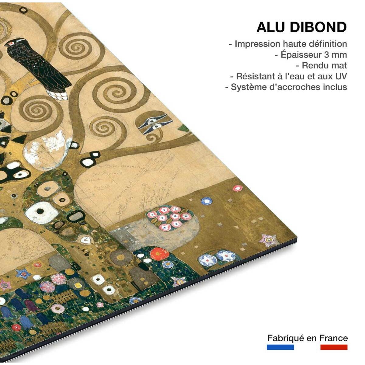 Tableau célèbre L'arbre de vie par Gustav Klimt Tableau alu Dibond