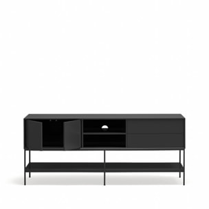 Mueble de televisión Platt 2 puertas y 2 cajones negro