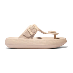 Sandalias de Dedo Cierre Hebilla en Beige