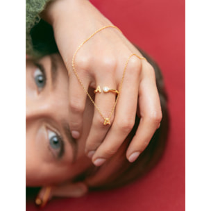 Anelli Personalized Letter Spark Argento Placcato Oro