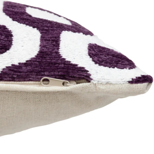 Housse de coussin Jeni chenille violet 40x40cm