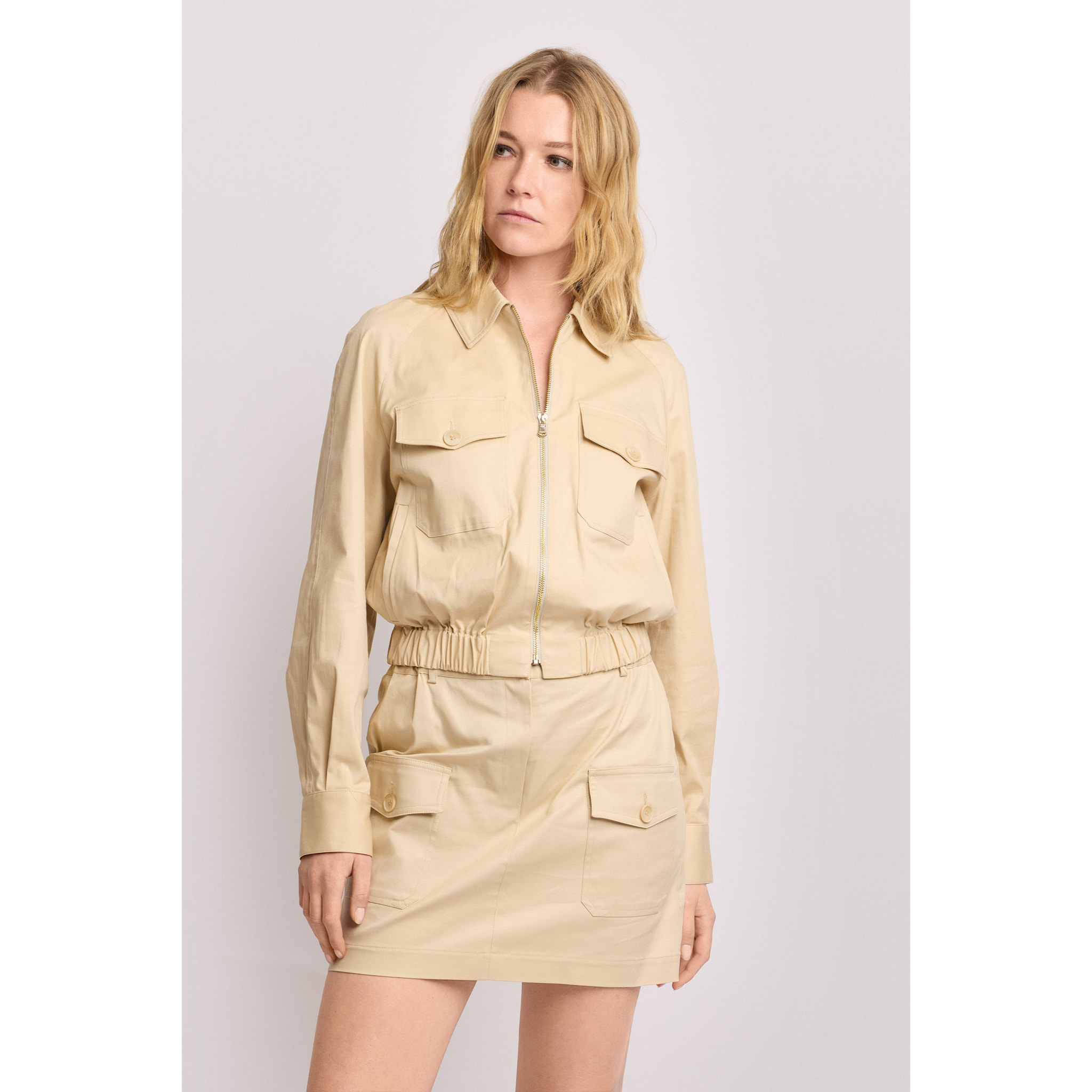 Kocca - Giubbino con zip Donna, Tinta unita, Colletto di camicia