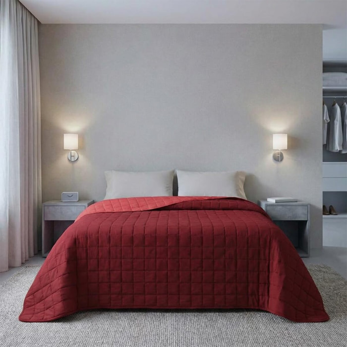 Copriletto estivo leggero double face 170x260 cm, trapunta estiva traspirante e morbida, coperta primaverile elegante e moderna, design reversibile per doppio stile, ideale per stagione calda, resistente e facile da lavare