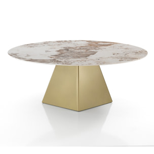 Oresteluchetta Tavolo allungabile rettangolare / rotondo ARVIN ONICE GOLD