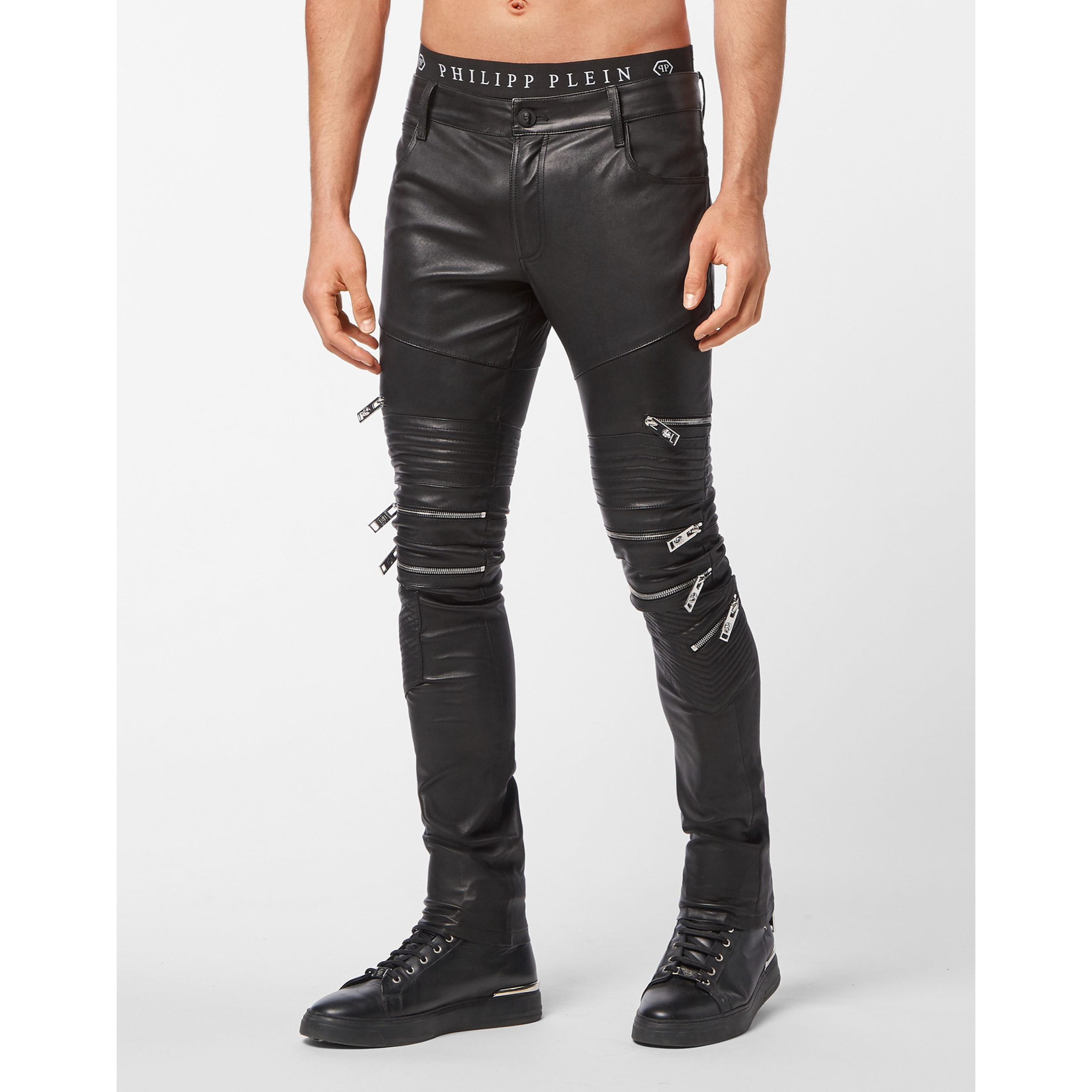 PHILIPP PLEIN Leather Trousers