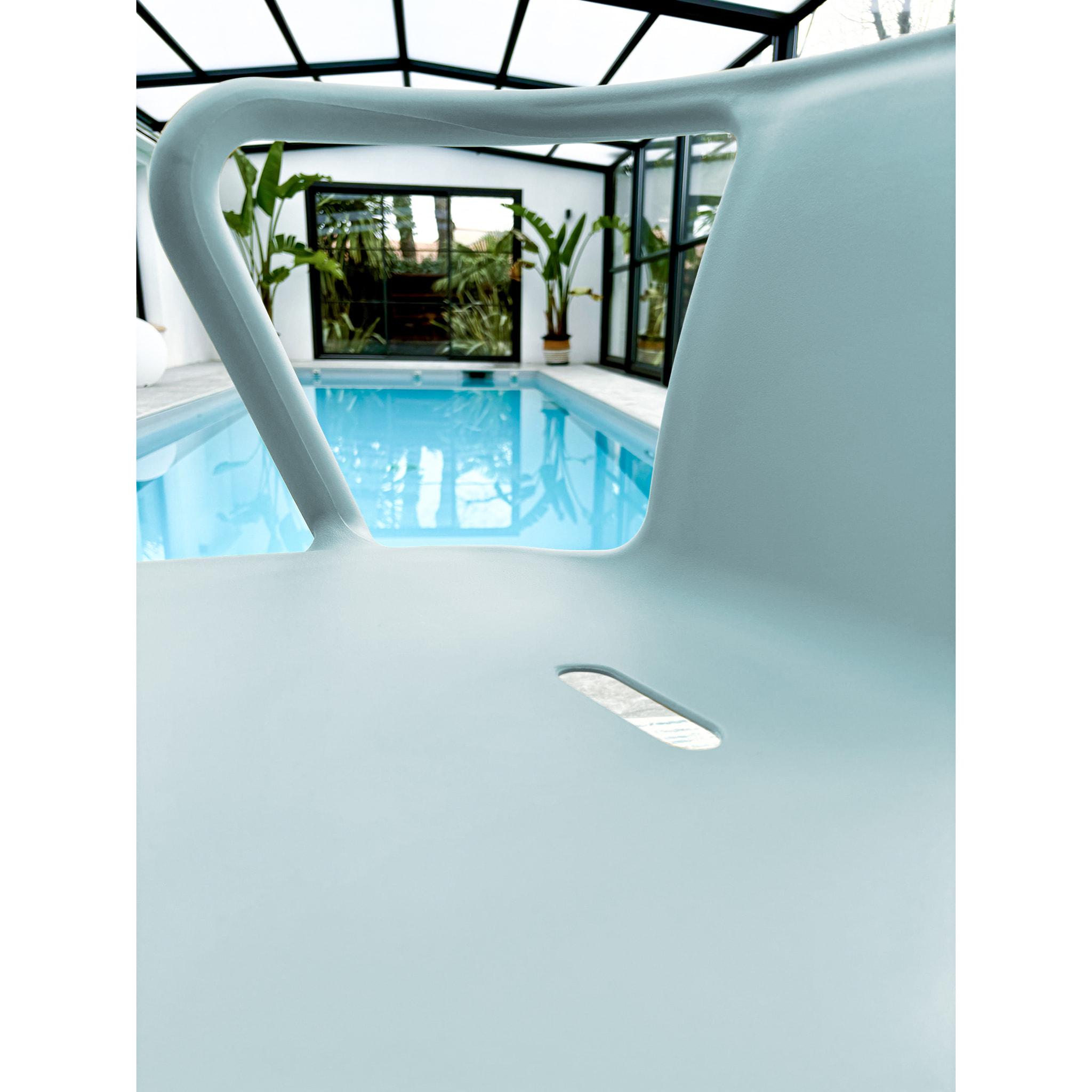 MEET - Ensemble repas de jardin 6 places en aluminium laqué