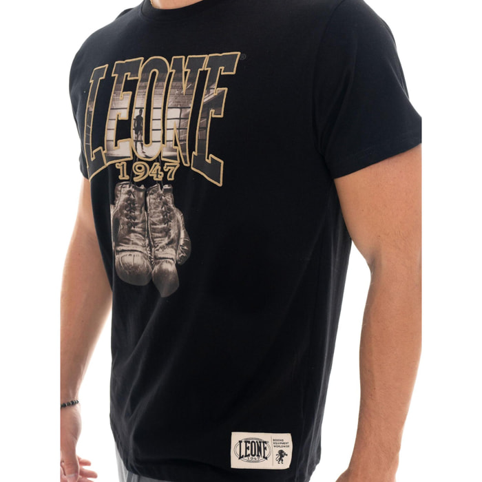 T-shirt uomo a manica corta in cotone, stampa Leone 1947 Graphics