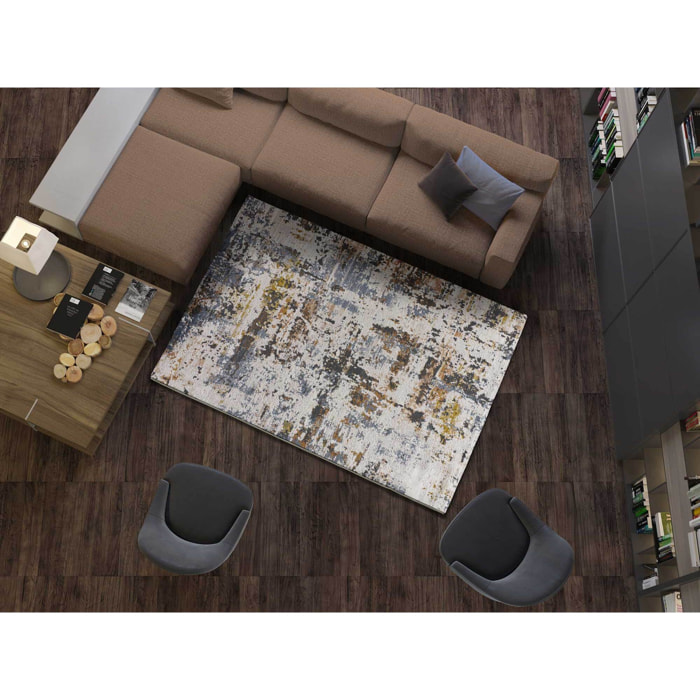 SPRINGS Alfombra abstracta de pelo corto multicolor, varias medidas disponibles