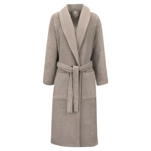 Peignoir pur coton 420 g/m² uni beige Elea chataignes