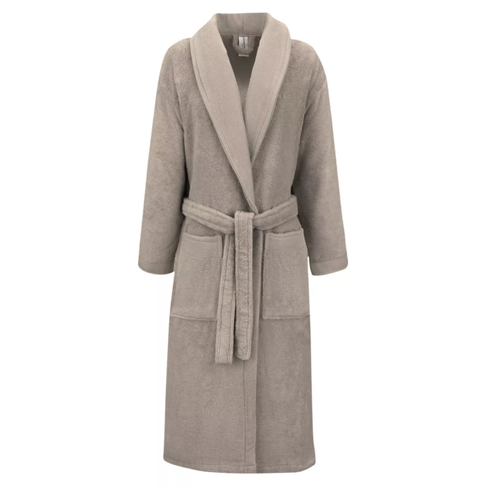 Peignoir pur coton 420 g/m² uni beige Elea chataignes
