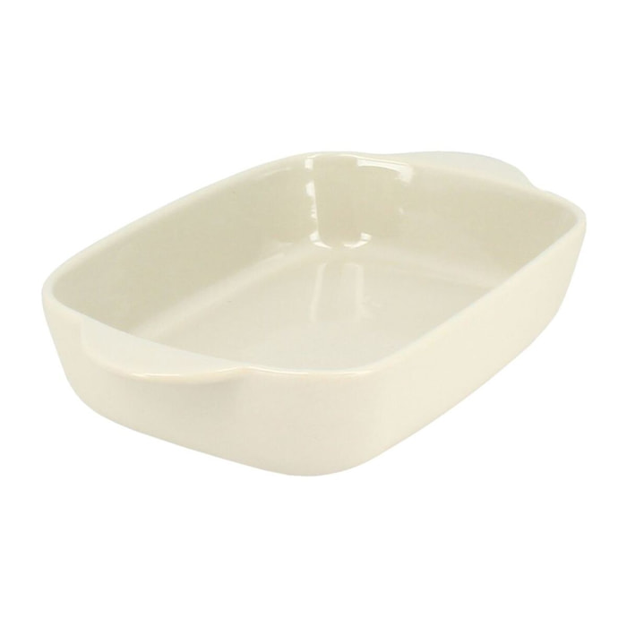 Plat à four en grès beige 22x13,5cm OCTAVE