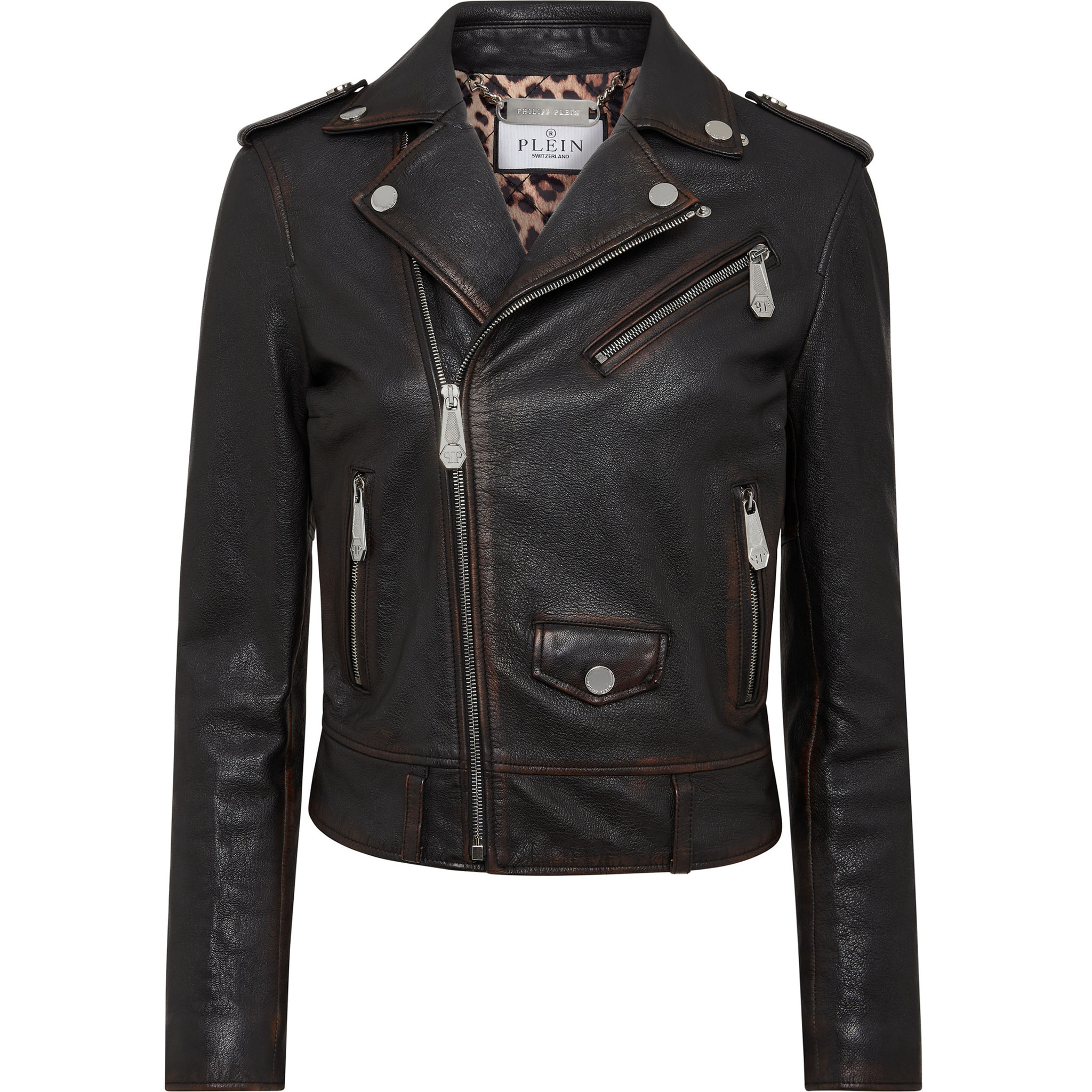 PHILIPP PLEIN Biker de cuero