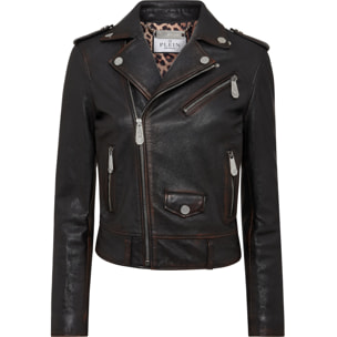 PHILIPP PLEIN Biker de cuero