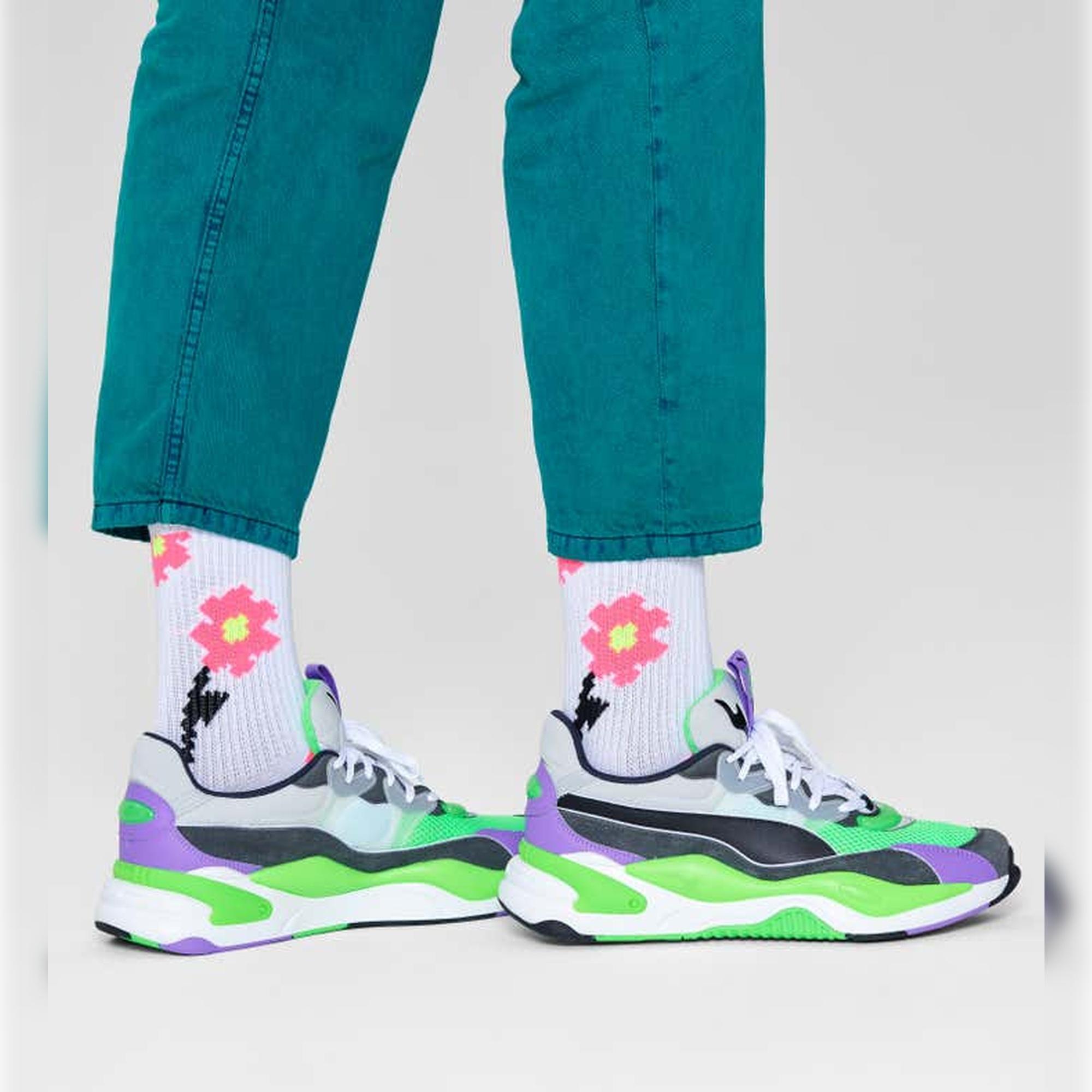 Calcetines pixle flower 3/4 crew