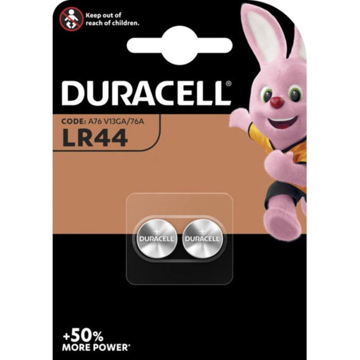 Pile DURACELL LR44/A76, pack de 2 unités