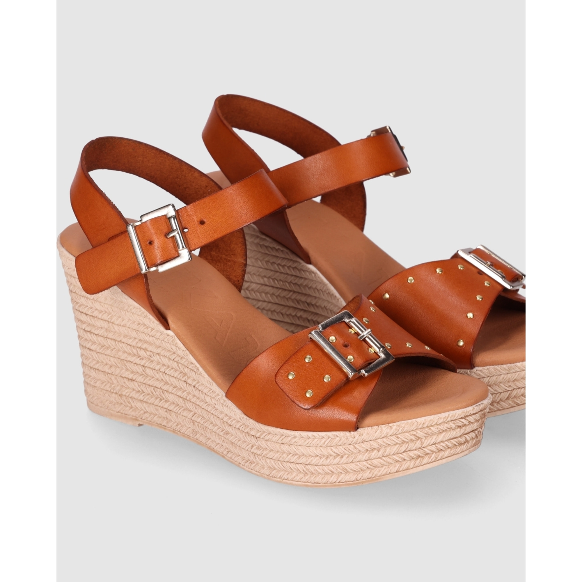 Sandalias de Piel - Cuero - Tacón: 6 cm