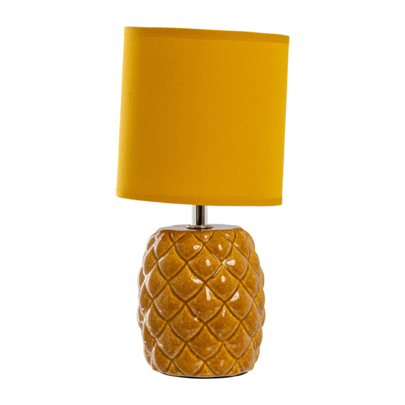 Lampada Da Tavolo Comodino Ricaricabile Accensione On/Off Modello Nasso Giallo