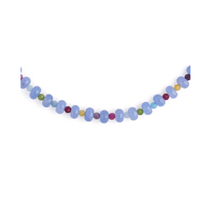 Collar Skycolor Stones Acero Baño Oro