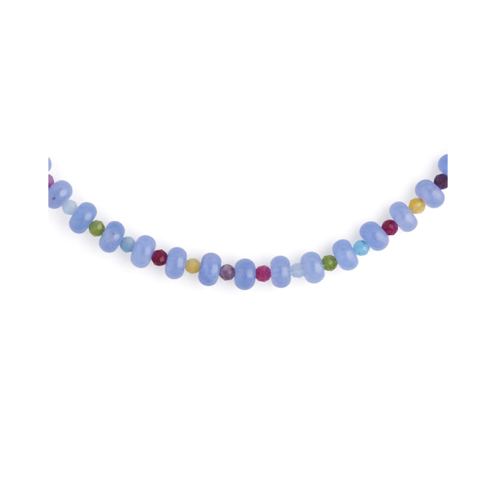 Collar Skycolor Stones Acero Baño Oro