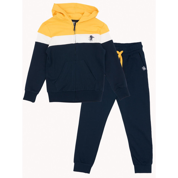 Tuta da bambino non felpata con cappuccio e zip Leone Timeless