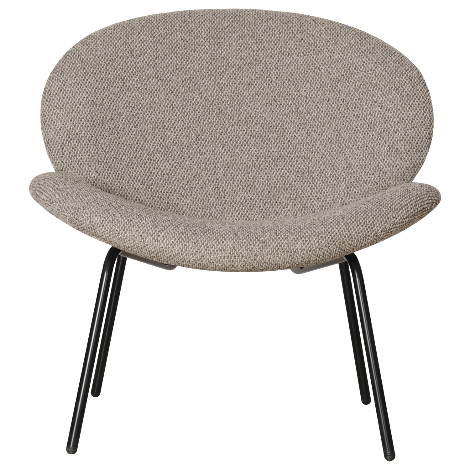 Fauteuil en tissu taupe chiné SACHA