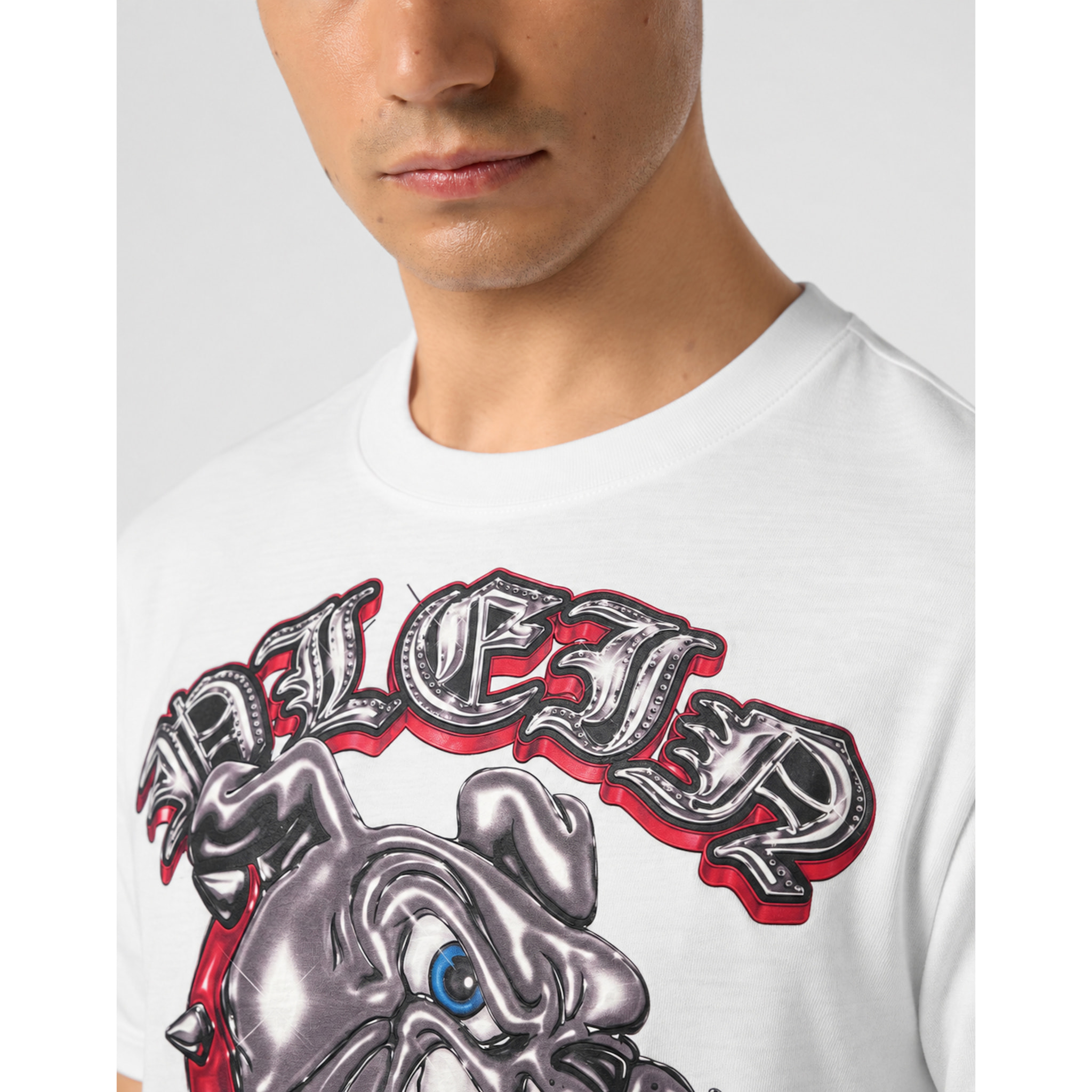 PHILIPP PLEIN Camiseta de cuello redondo y manga corta
