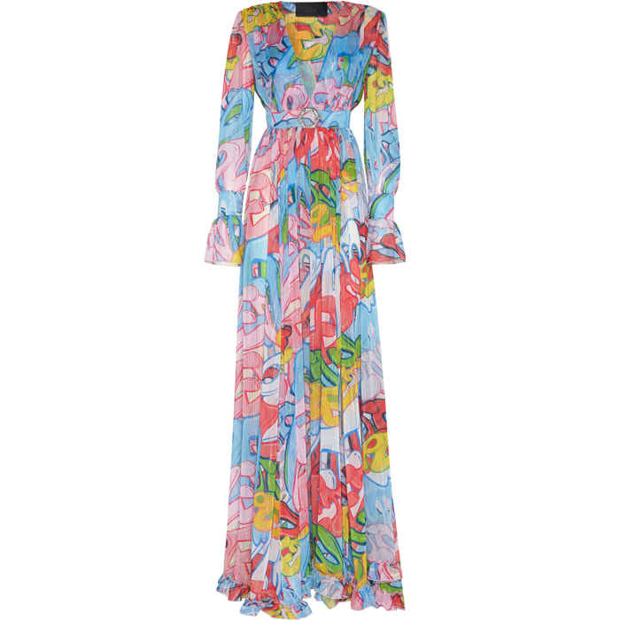 PHILIPP PLEIN Long Dress BOMBING GRAFFITI