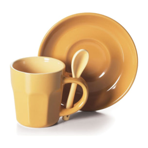 Set de 6 Tasses à Café avec Soucoupe Excelsa – Abbraccio, Grès Multicolore