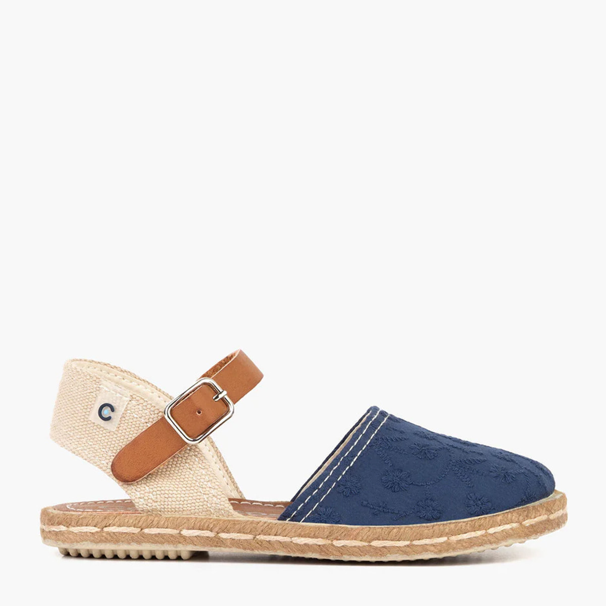 Espadrillas ricamate  navy per bambine