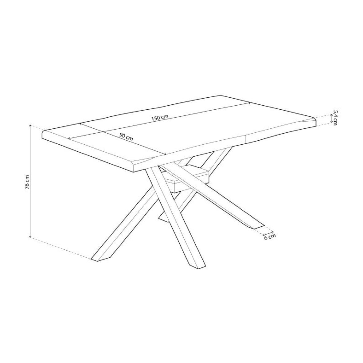 Mesa de comedor Xena Fit 150 Roble - Blanco