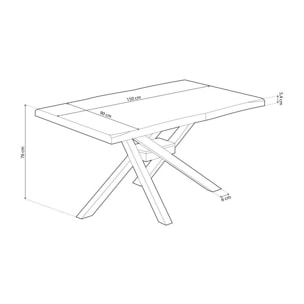 Mesa de comedor Xena Fit 150 Roble - Blanco