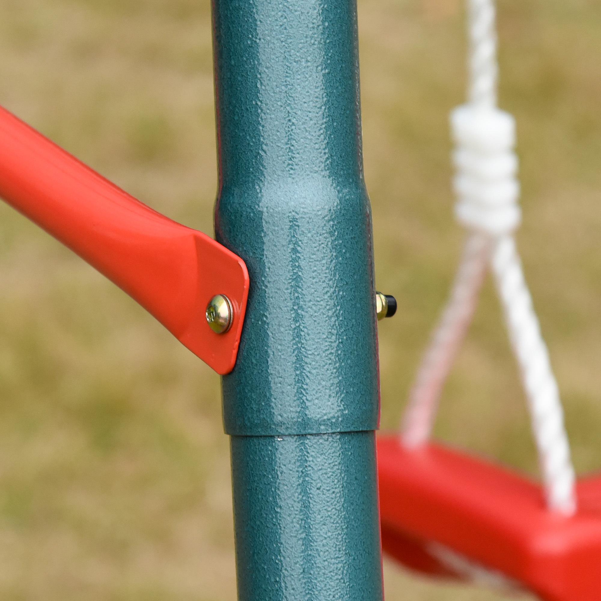Columpio Doble para Niños +3 Años con Cuerdas Ajustables Carga 40kg Exterior