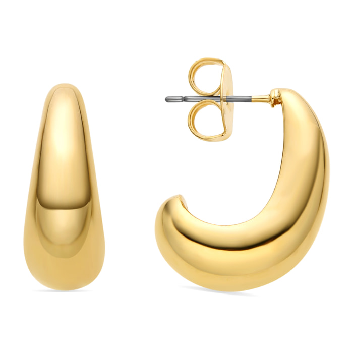 Pendientes de 22mm de diámetro acabado oro 18K