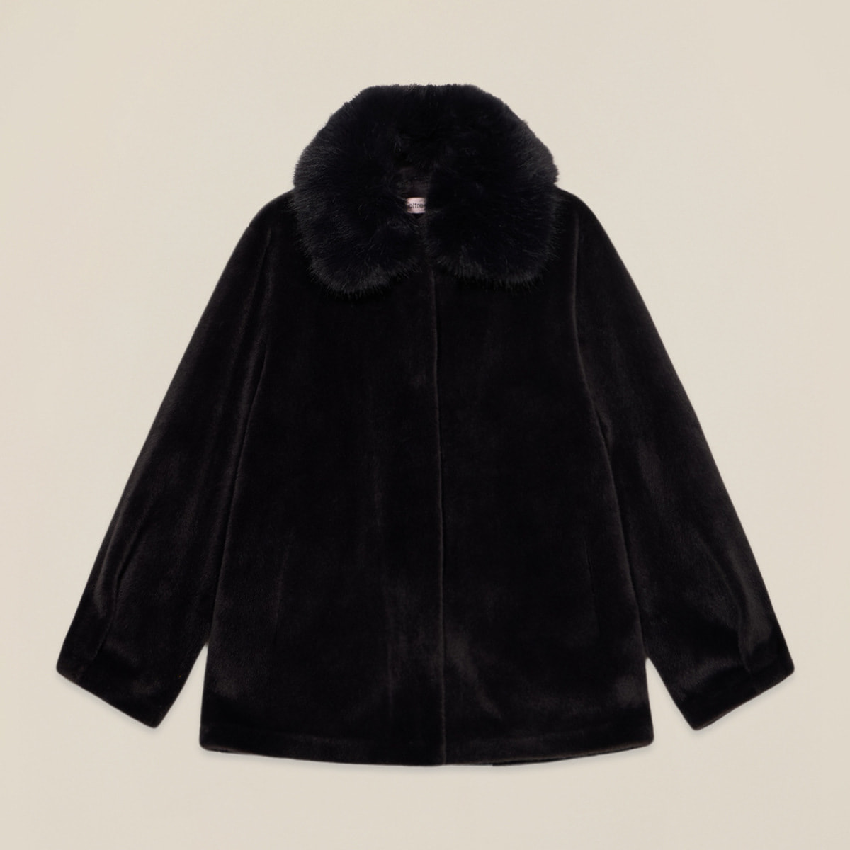 Oltre - Abrigo corto en tejido suave - Negro