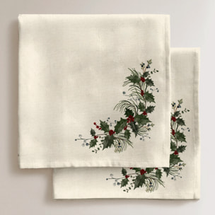 Lot de 2 serviettes Mistletoe 1225